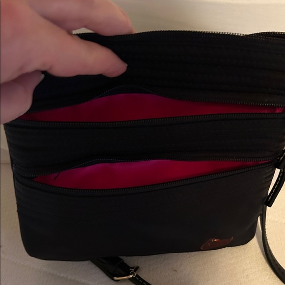 Dooney & Bourke Black Crossbody Organizer with Contrast Stitching - Picture 5 of 5